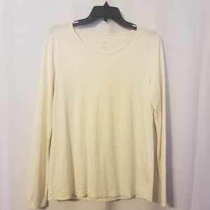 J JILL WOMAN CREAM IVORY OFF WHITE TOP SHIRT